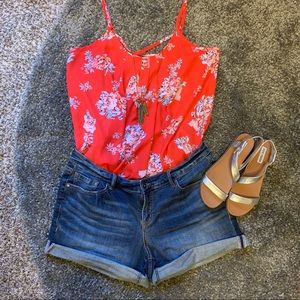 Torrid Red Floral Swing Cami